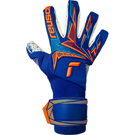 Reusch Attrakt Freegel Fusion Goaliator gants de gardien de soccer - Sharp Blue / Shocking Orange
