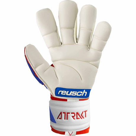 Reusch Attrakt Freegel Gold Finger Support gants de gardien de soccer - Rouge / Bleu