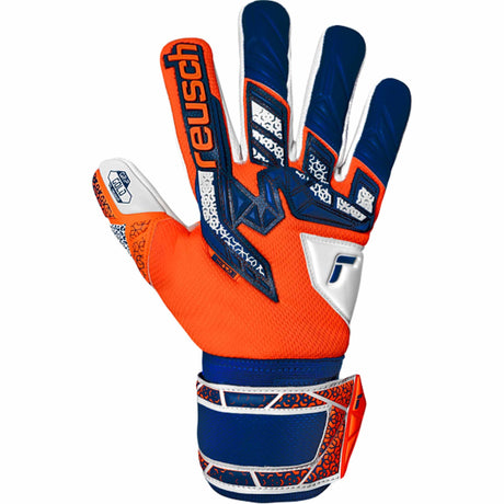 Reusch Attrakt Freegel Gold NC Energize Goalkeeper Gloves - Shokcing Orange / Energy Blue