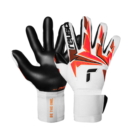 Reusch Attrakt Freegel Gold X gants de gardien de soccer - White / Shocking Orange / Black