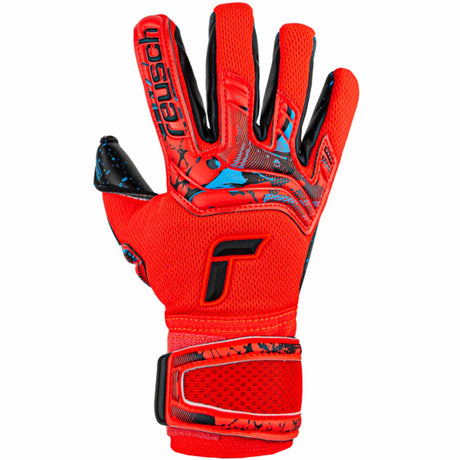 Reusch Attrakt Fusion Finger Support Guardian junior gants de gardien de soccer - Rouge / Bleu / Noir