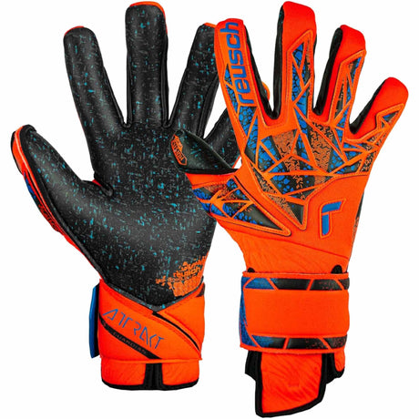 Reusch Attrakt Fusion Guardian gants de gardien de soccer - Hyper Orange / Electric Blue / Black