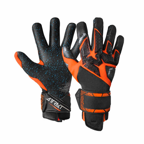 Reusch Attrakt Fusion Carbon 3D Goalkeeper Gloves - Black / Shocking Orange