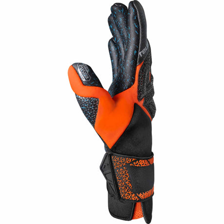Reusch Attrakt Fusion Carbon 3D Goalkeeper Gloves - Black / Shocking Orange