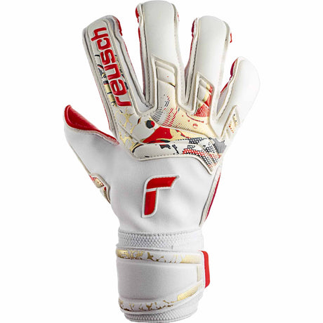 Reusch Attrakt Gold X Glue Print Ortho-Tec gants de gardien de but - Blanc / Rouge