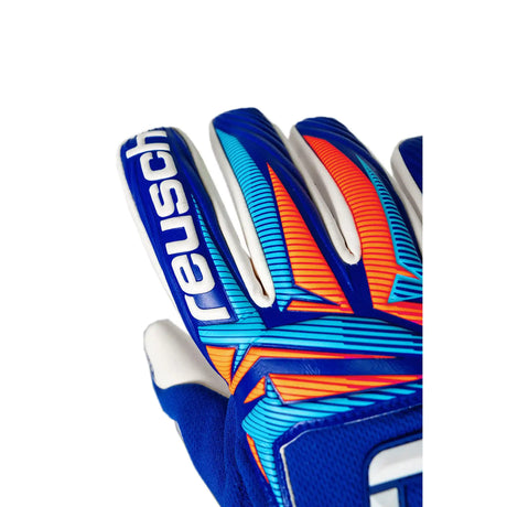 Reusch Attrakt Gold X NC Gravity gants de gardien de soccer - Sharp Blue / White / Shocking Orange