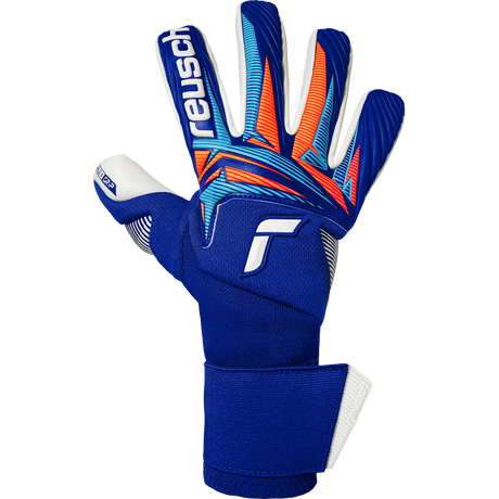 Reusch Attrakt Gold X NC Gravity gants de gardien de soccer - Sharp Blue / White / Shocking Orange