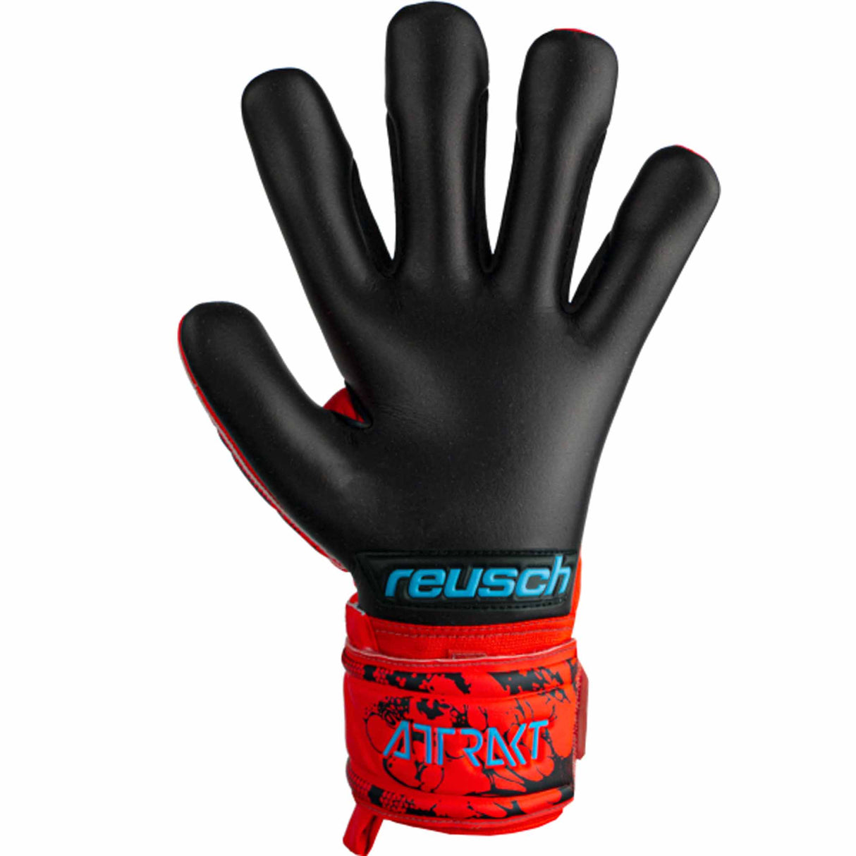 Reusch Attrakt Grip Evolution Finger Support junior gants de gardien de soccer - Rouge / Bleu / Noir