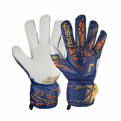 Reusch Attrakt Grip gants de gardien de but - Bleu / Or