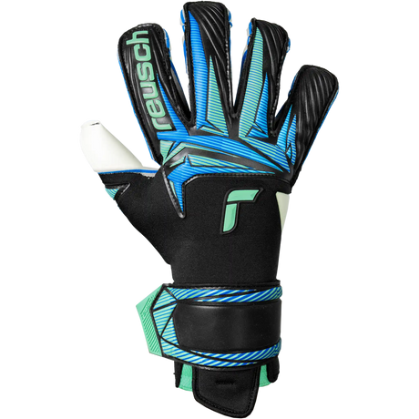 Reusch Attrakt RE:GRIP Evolution gants de gardien de soccer - Black / Ocean Light