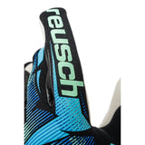 Reusch Attrakt RE:GRIP Strapless gants de gardien de soccer - Black / Ocean Light