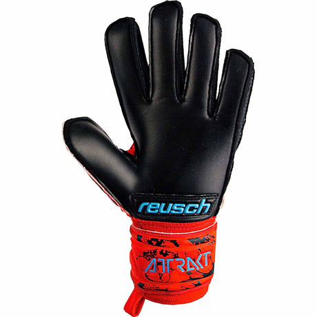 Reusch Attrakt Silver junior gants de gardien de soccer - Rouge / Bleu / Noir
