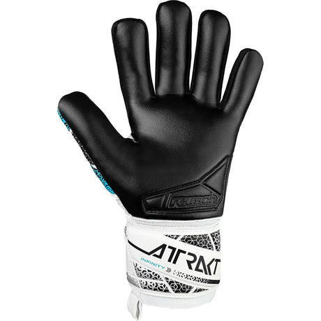 Reusch Attrakt Silver NC Finger Support gants de gardien de soccer - White / Silver / Black