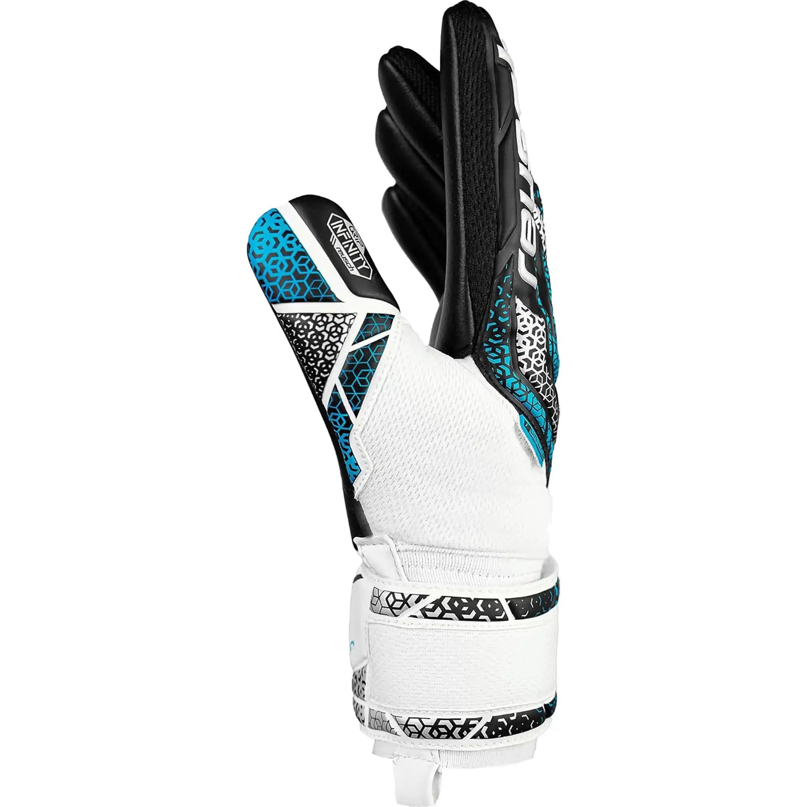 Reusch Attrakt Silver NC Finger Support gants de gardien de soccer - White / Silver / Black