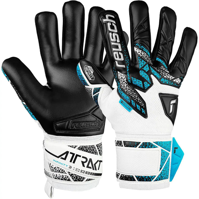 Reusch Attrakt Silver NC Finger Support gants de gardien de soccer - White / Silver / Black