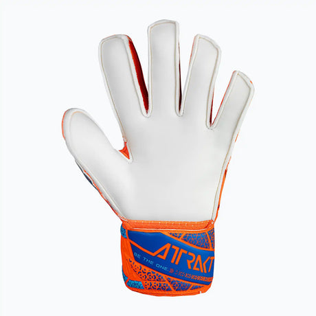 Reusch Attrakt Solid Finger Support junior gants de gardien de soccer - Shocking Orange / Blue