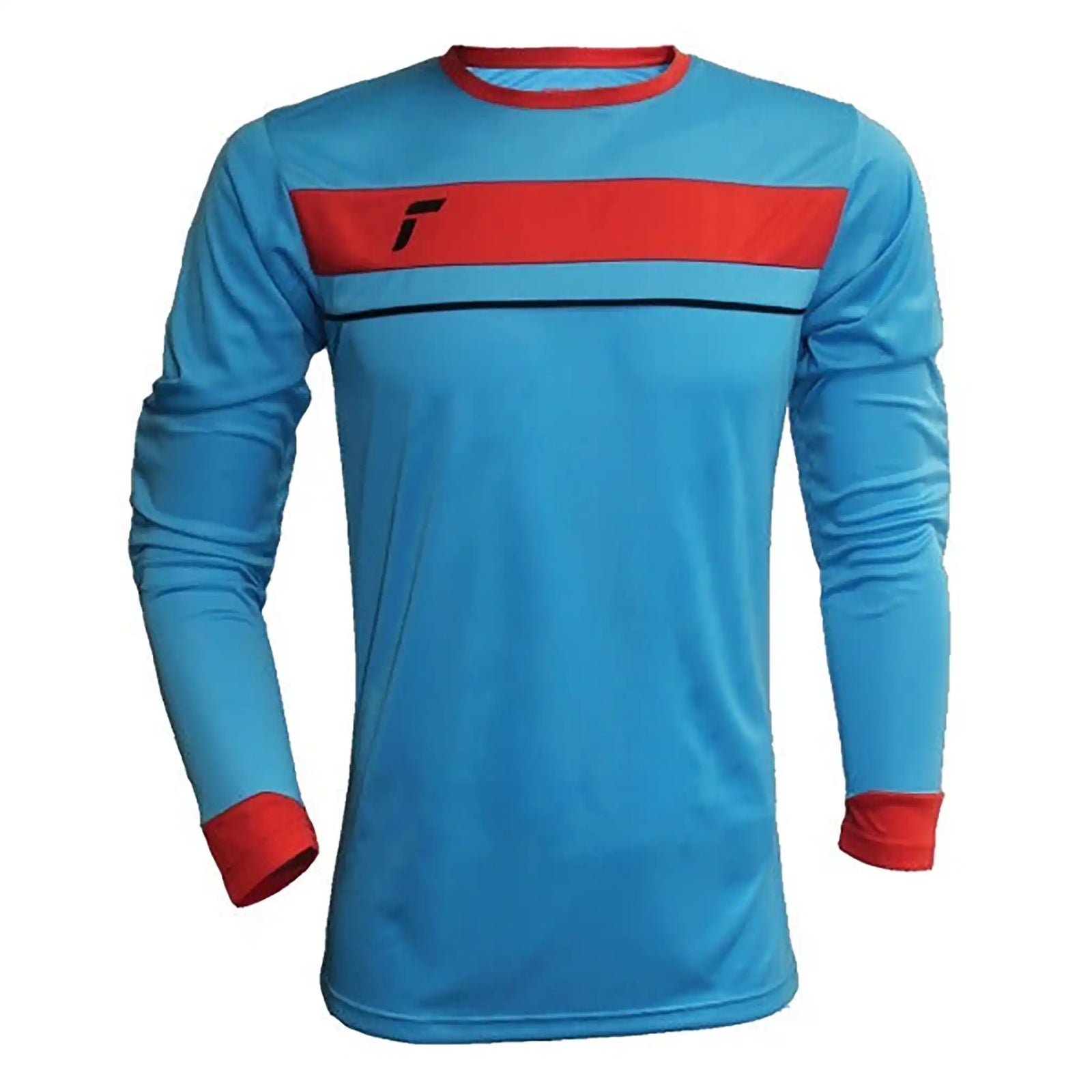 Reusch Match Longsleeve Padded Jersey de gardien de but de soccer - Bleu / Rouge