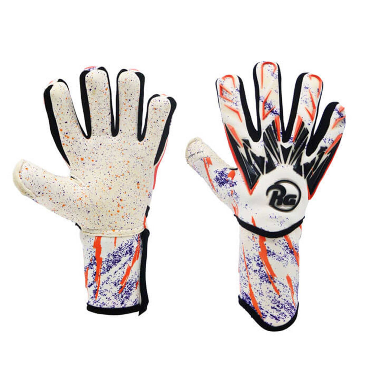 RG Goalkeeper gloves Snaga FS Gants de gardien de but de soccer - Blanc / Orange