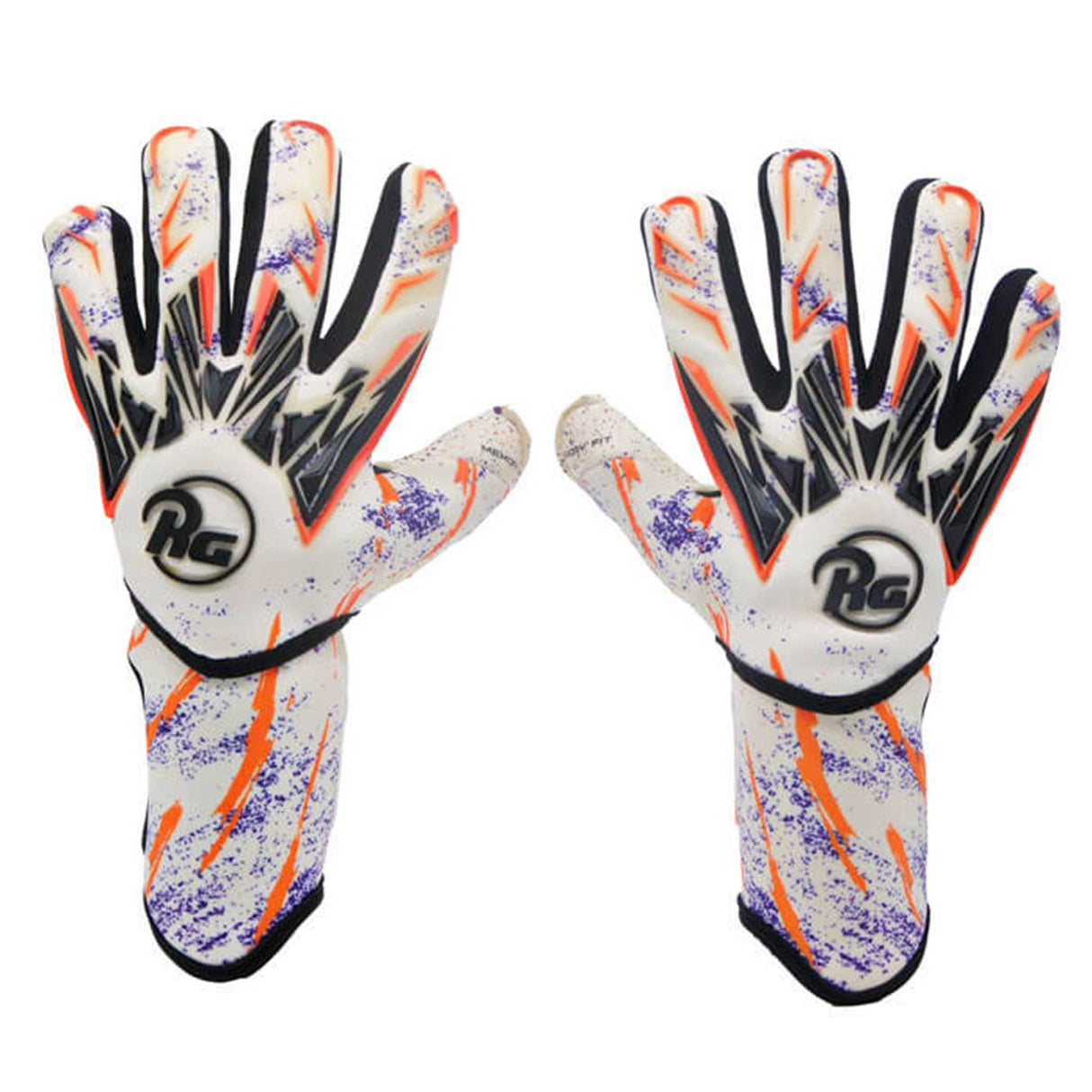 RG Goalkeeper gloves Snaga FS Gants de gardien de but de soccer - Blanc / Orange