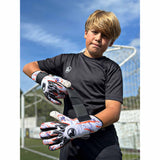 RG Goalkeeper gloves Snaga FS Gants de gardien de but de soccer enfants - Blanc / Orange