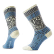 Smartwool Everyday Cozy Popcorn Snowflake crew socks for women - Serene Blue, main view