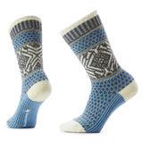Smartwool Everyday Cozy Popcorn Snowflake crew socks for women - Serene Blue, main view
