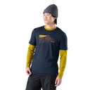 Smartwool Alpine Trace graphic t-shirt for men - Deep Navy, front view
