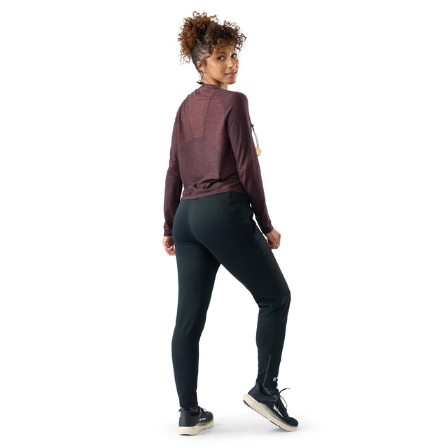 Smartwool Active Fleece wind pant for women – Black (detail view 1)