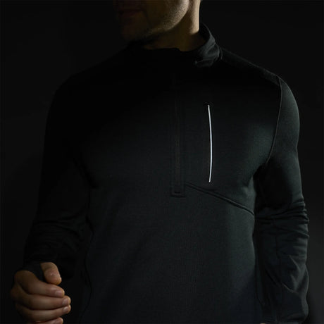Smartwool Active Fleece 1/2 zip pullover for men – Black (detail view 3)