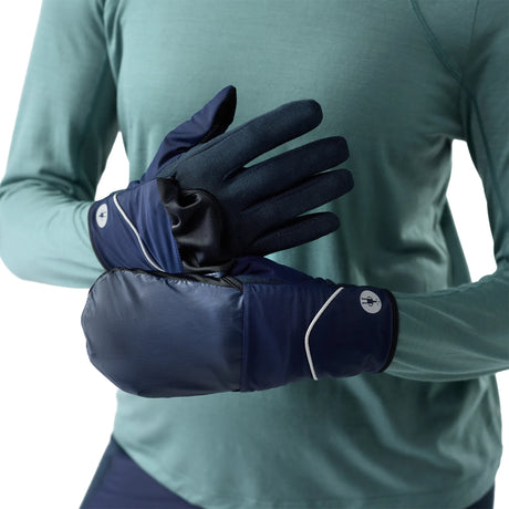 Mitaines coupe-vent Smartwool Active Fleece unisexe - Bleu marine profond, vue principale