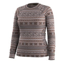 Smartwool Classic Thermal Merino Crew for Women – Mocha Fair Isle Fun (detail view 10)