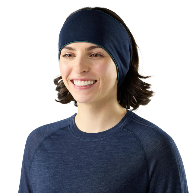 Bandeau Smartwool Thermal Merino réversible unisexe - Dark Teal Heather