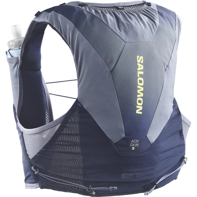 Salomon Salomon ADV Skin 5 Gradient veste d'hydratation de course à pied - Maritime Blue / Grisaille / Sunny Lime
