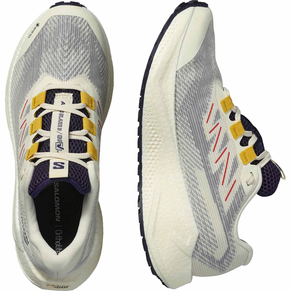 Salomon Aero Blaze 3 GRVL GTX Women's Running Shoes - Vanilla Ice / Astral Aura / Lemon