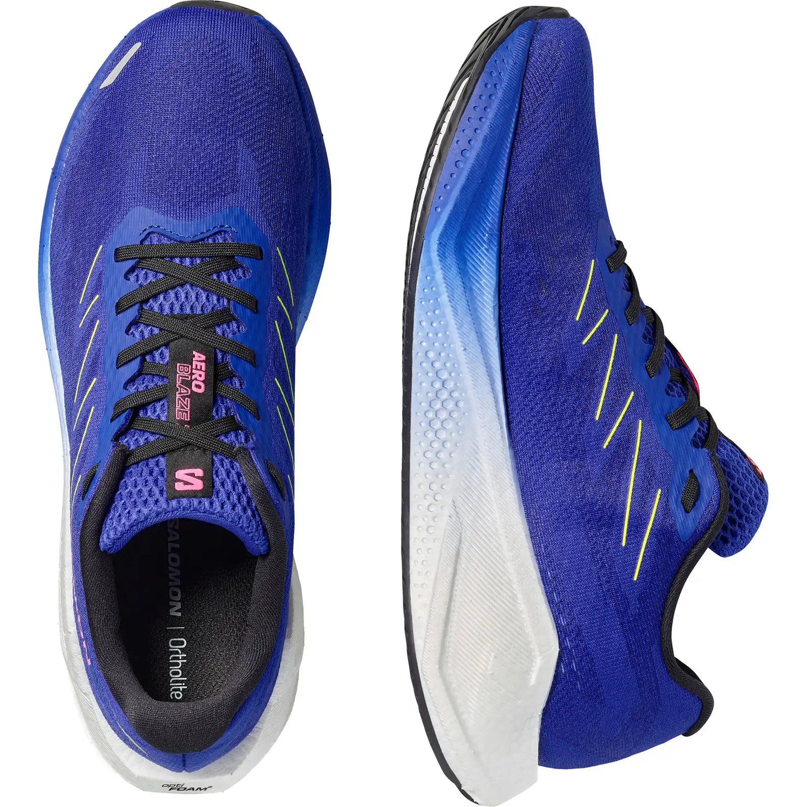 Salomon Aero Blaze 3 chaussures de course à pied homme - Bluing / White / Acid Lime