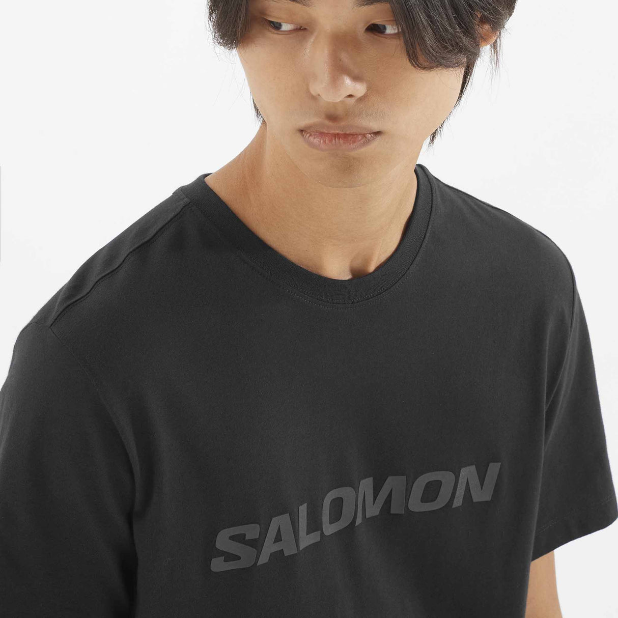 Salomon Big Logo T-shirt - Deep Black