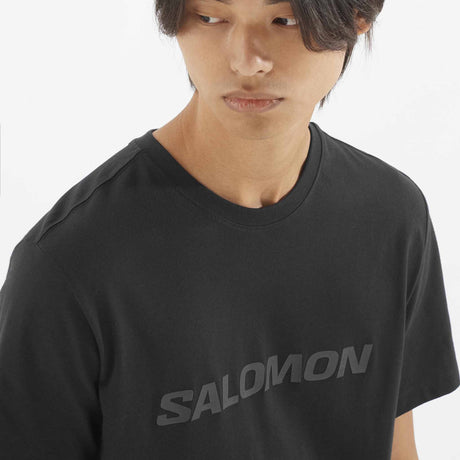 Salomon Big Logo T-shirt - Deep Black