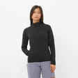 Salomon Essential Light Warm Full Zip Midlayer for Women - Deep Black