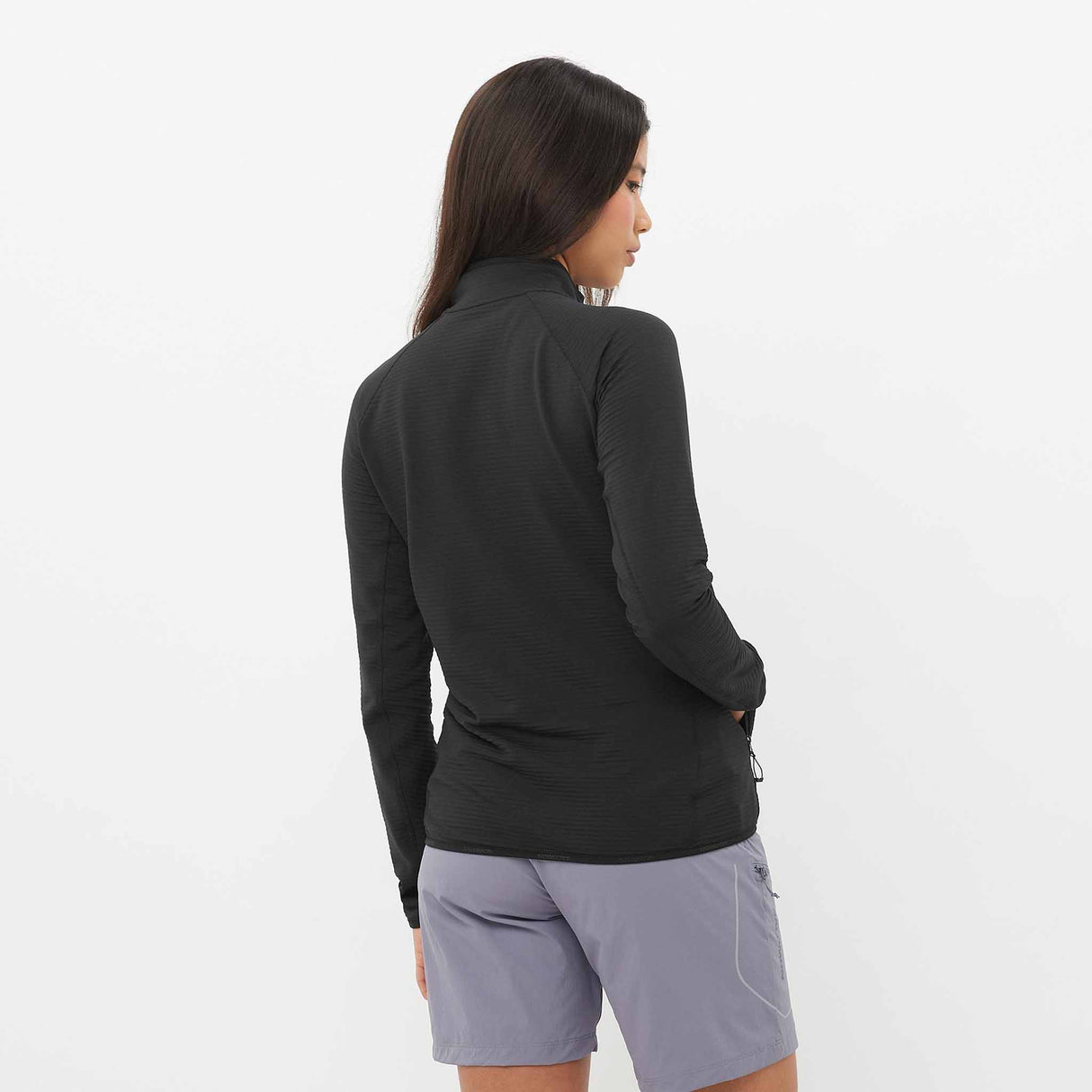 Salomon Essential Light Warm Full Zip Midlayer for Women - Deep Black