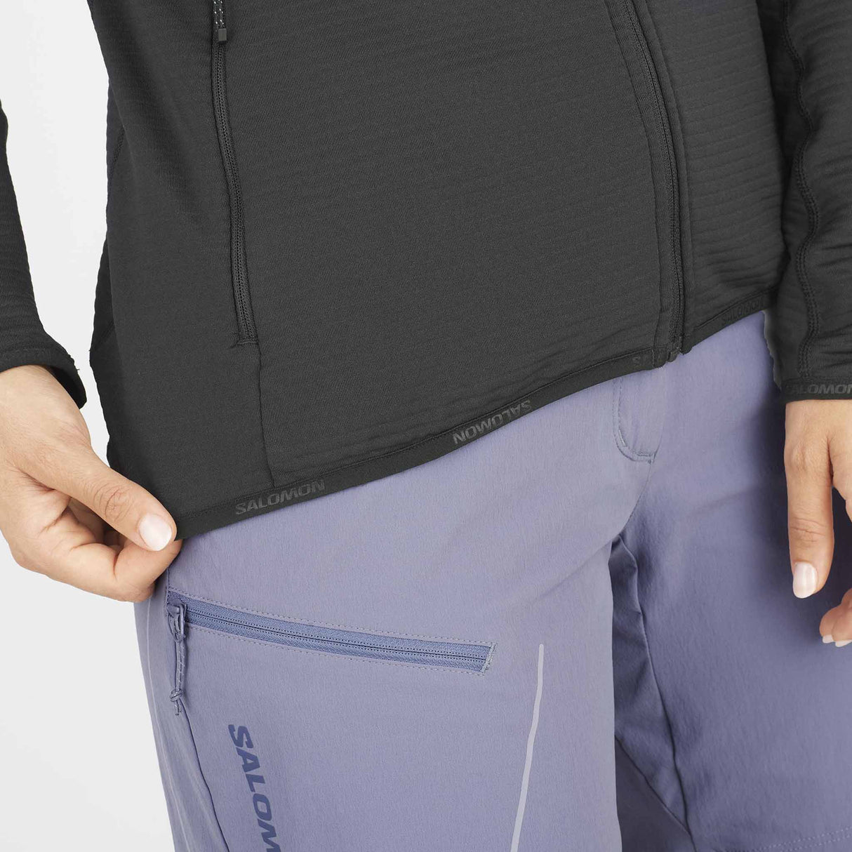 Salomon Essential Light Warm Full Zip Midlayer for Women - Deep Black