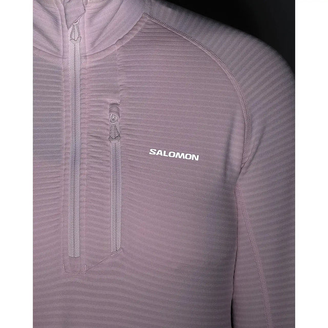 Salomon Essential Light Warm Half Zip Midlayer chandail pour femme - Icy Pink