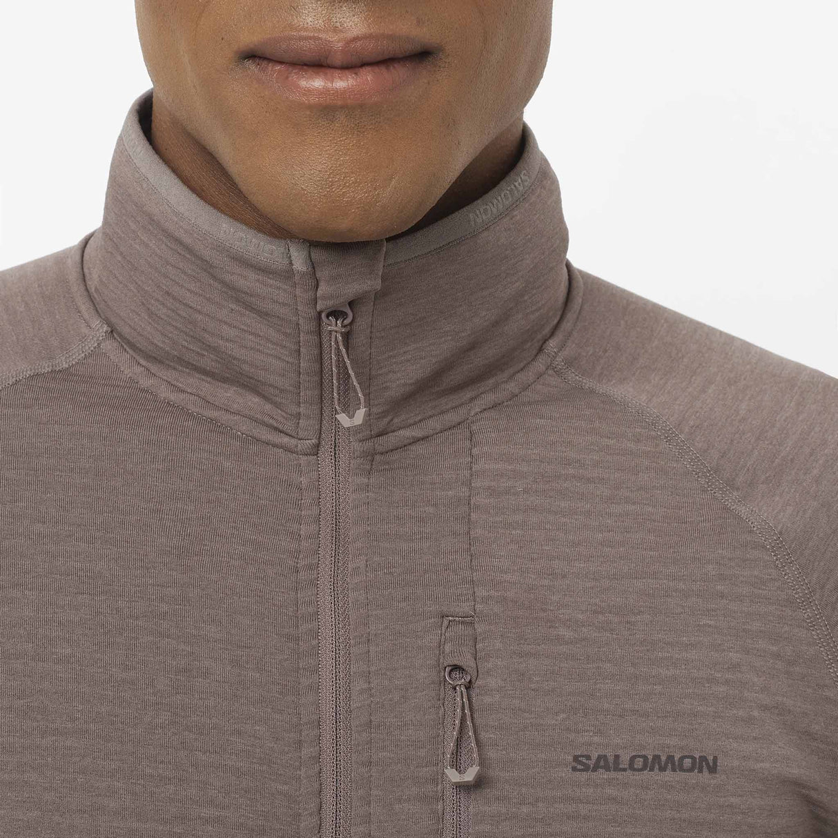 Salomon Essential Lightwarm Full Zip Men's Midlayer - Iron