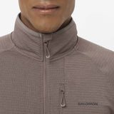 Salomon Essential Lightwarm Full Zip Men's Midlayer - Iron