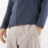 Salomon Essential Lightwarm Full Zip Midlayer for men - Blue Nights