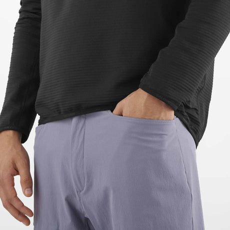 Salomon Essential Lightwarm Half Zip for Men - Deep Black