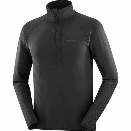 Salomon Essential Lightwarm Half Zip for Men - Deep Black