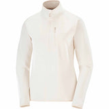 Salomon Essential Lightwarm Half Zip Mid Layer - Whisper White
