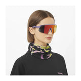 Salomon GRVEL cache-cou unisexe - Deep Black / Iris Orchid / Acid Lime