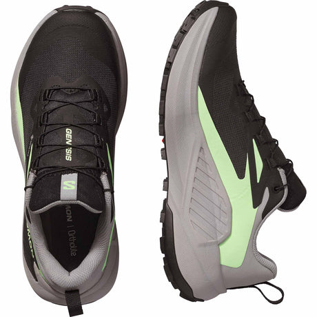 Salomon Genesis GTX Women's Trail Running Shoes - Black / Gull / Patina Green