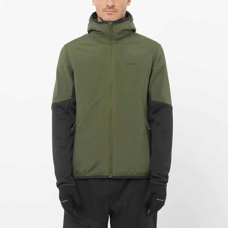 Salomon Outline Warm Hybrid Men's Midlayer Jacket - Grape Leaf / Deep Black